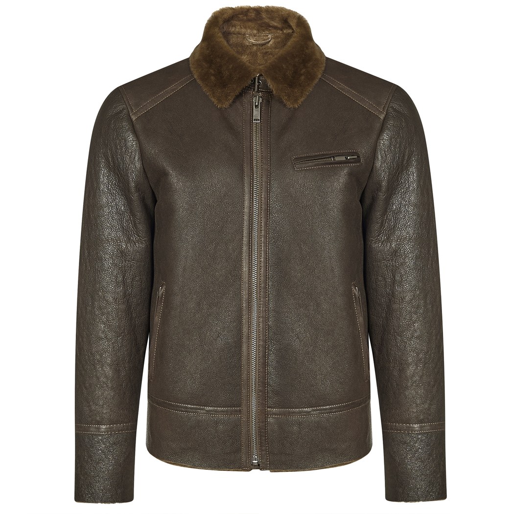 Yeşil Decenzio Erkek Kürk Mont