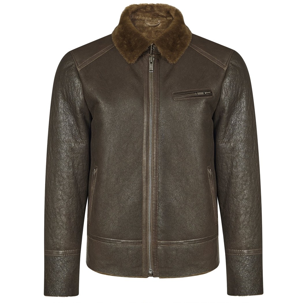 Yeşil Decenzio Erkek Kürk Mont