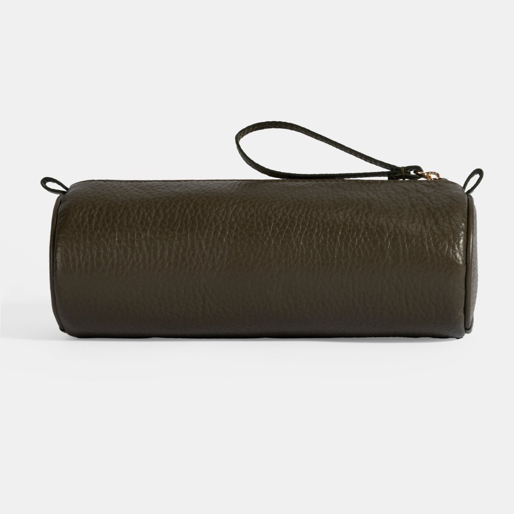 Yeşil Deri Kalemlik/Tıraş/Makyaj Çantası