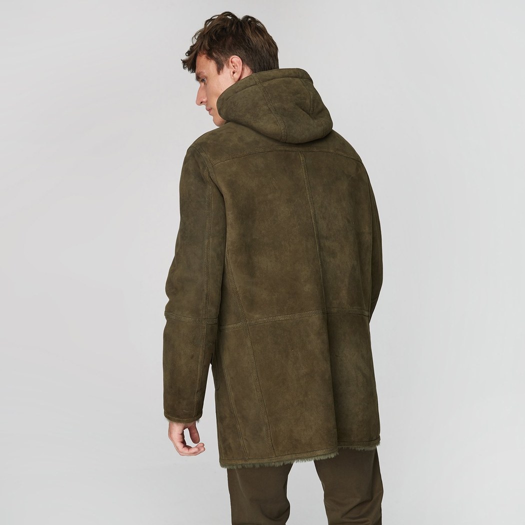 Yeşil Diocle Erkek Kürk Kaban