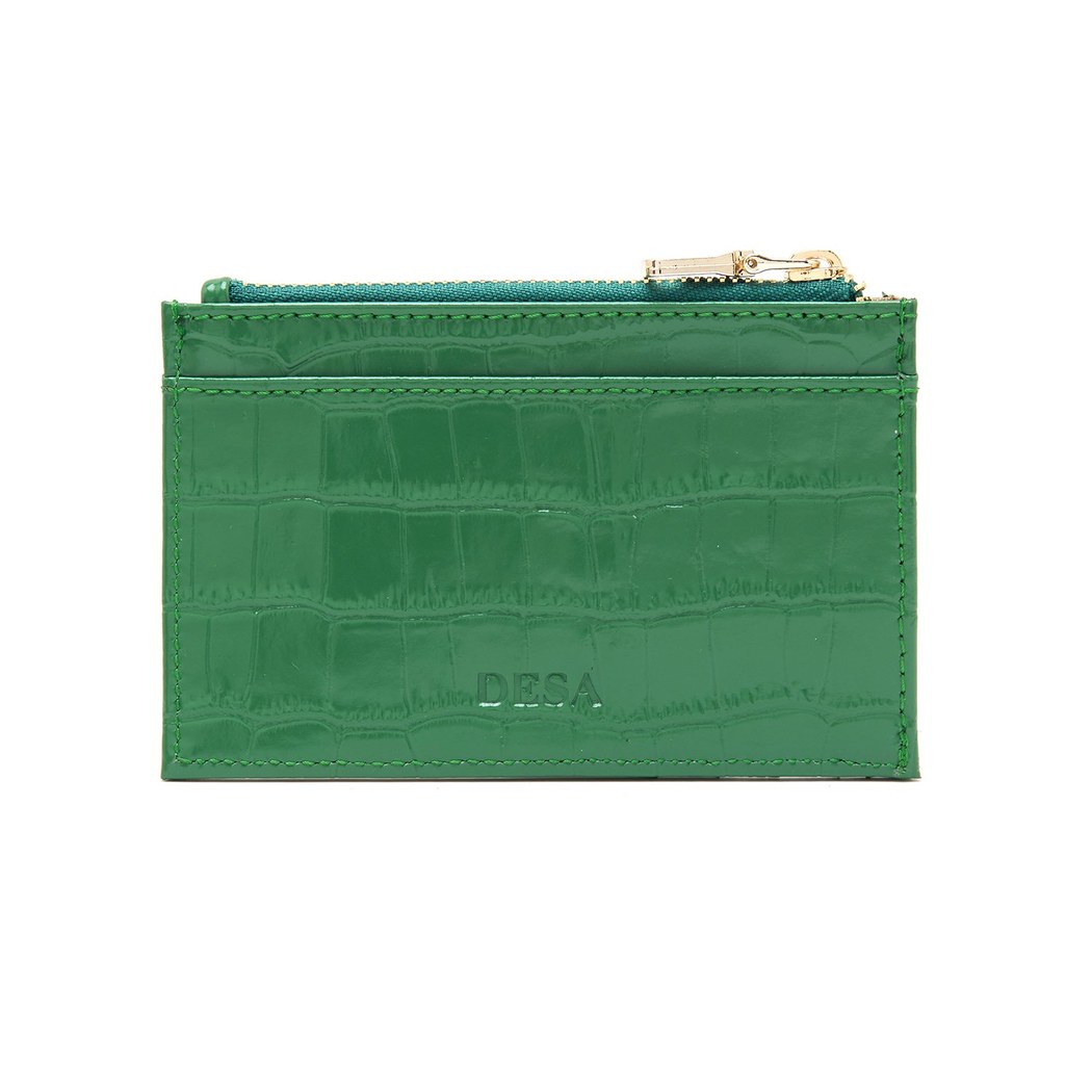 Yeşil Kadın Deri Kartlık
