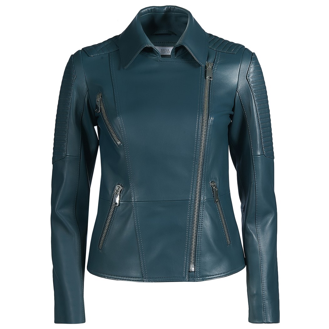 Yeşil Norma Kadın Deri Ceket