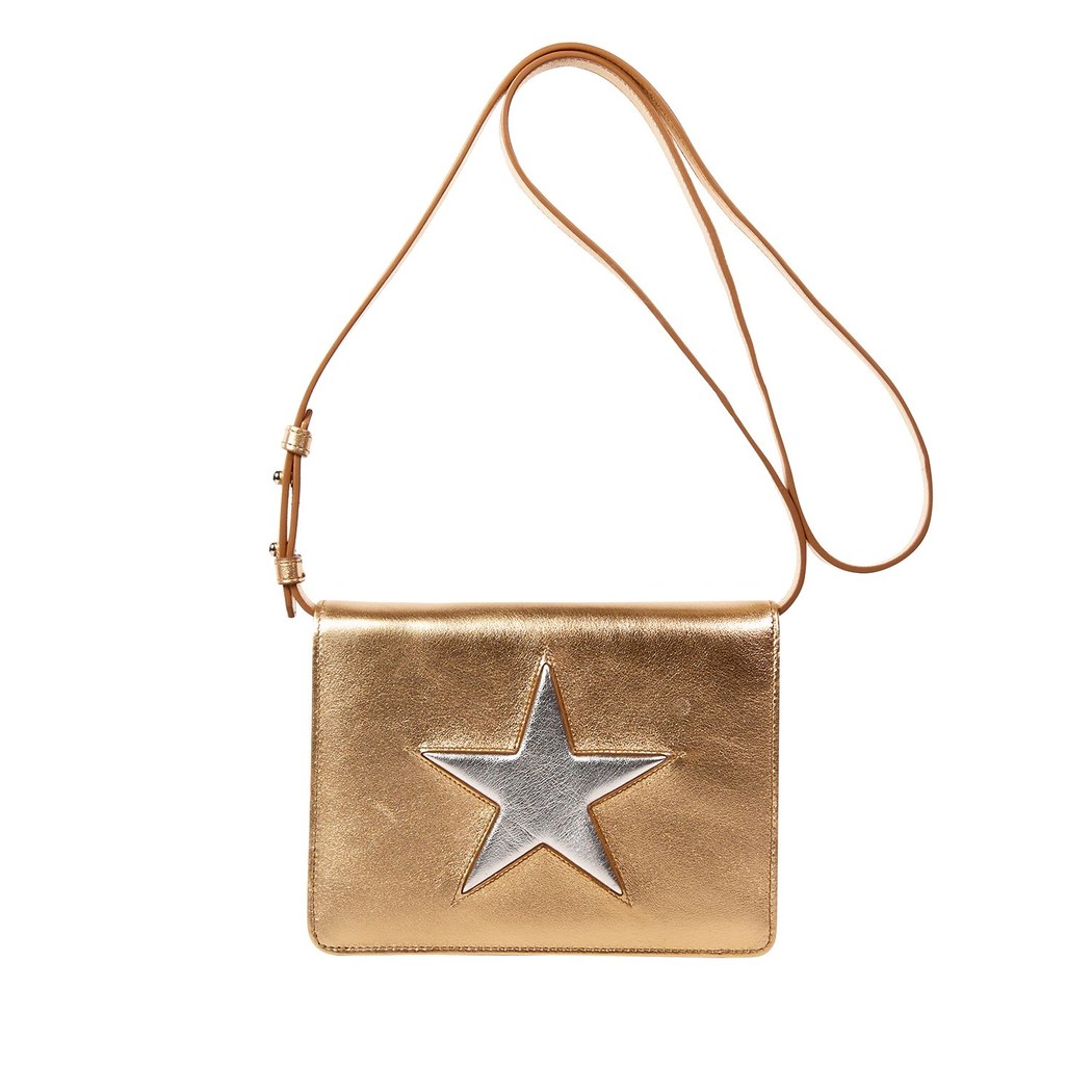 Yıldızlı Kadın Deri Omuz Askılı Çanta