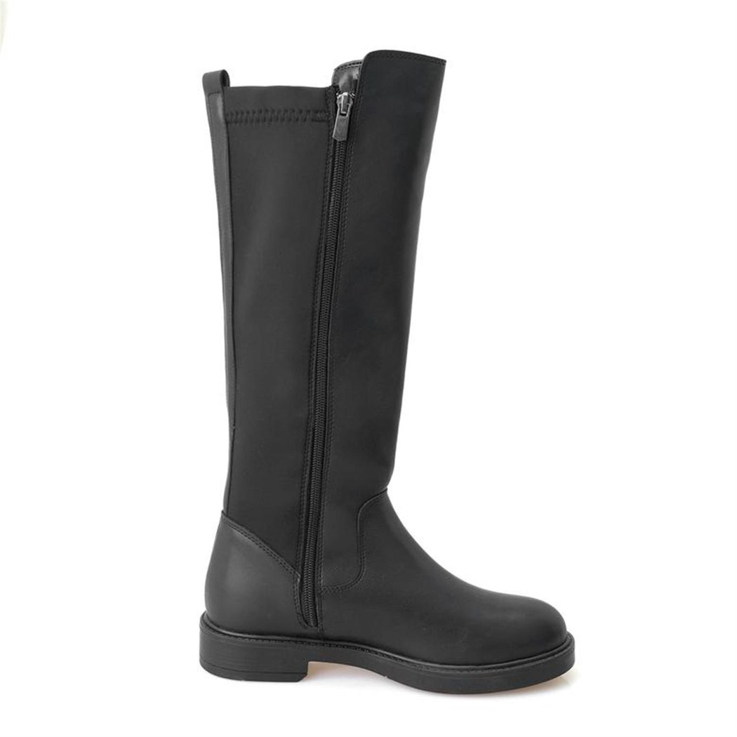Zac Siyah Kadın Fermuarlı Çizme