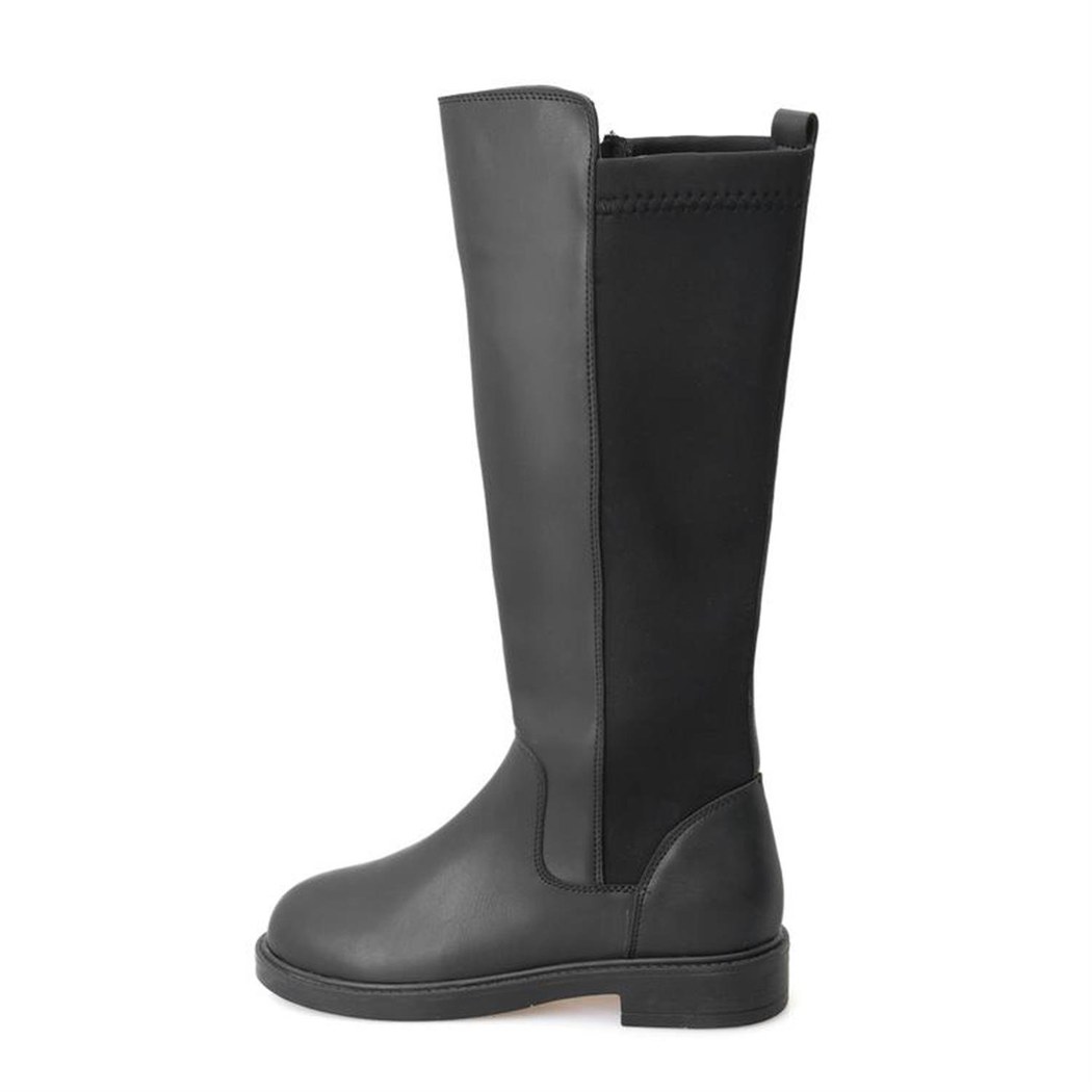 Zac Siyah Kadın Fermuarlı Çizme