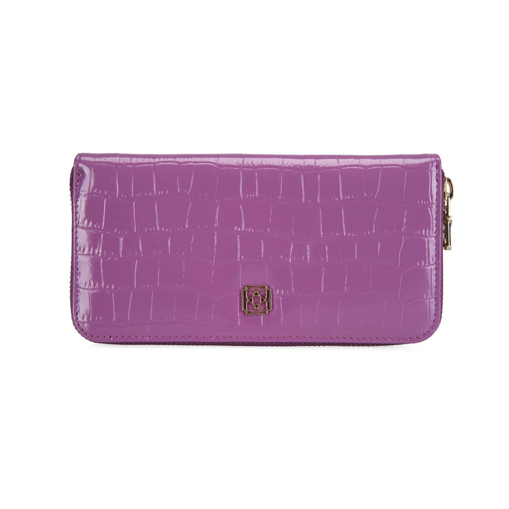 Zane Mor Kadın Kroko Baskılı Deri Cüzdan