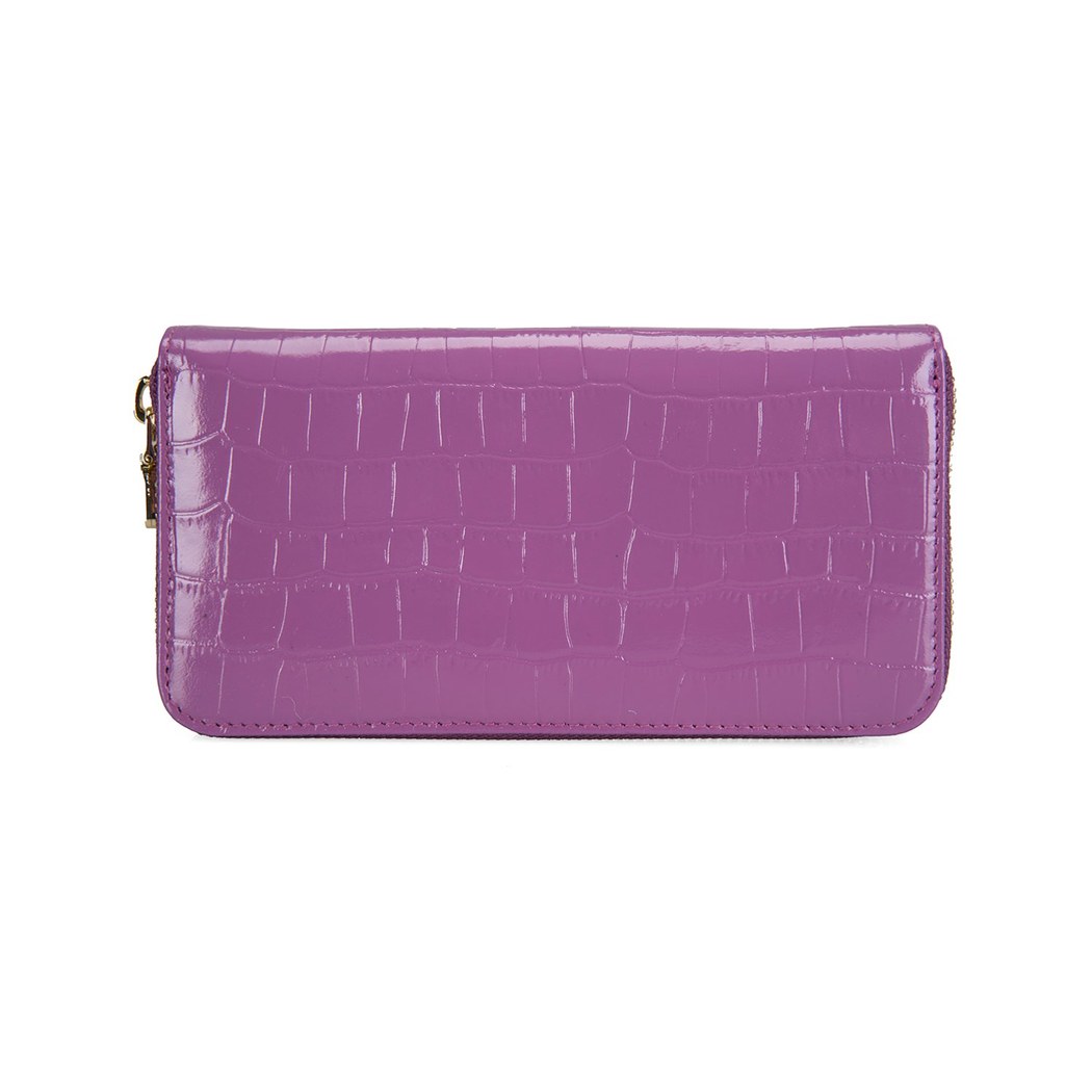 Zane Mor Kadın Kroko Baskılı Deri Cüzdan