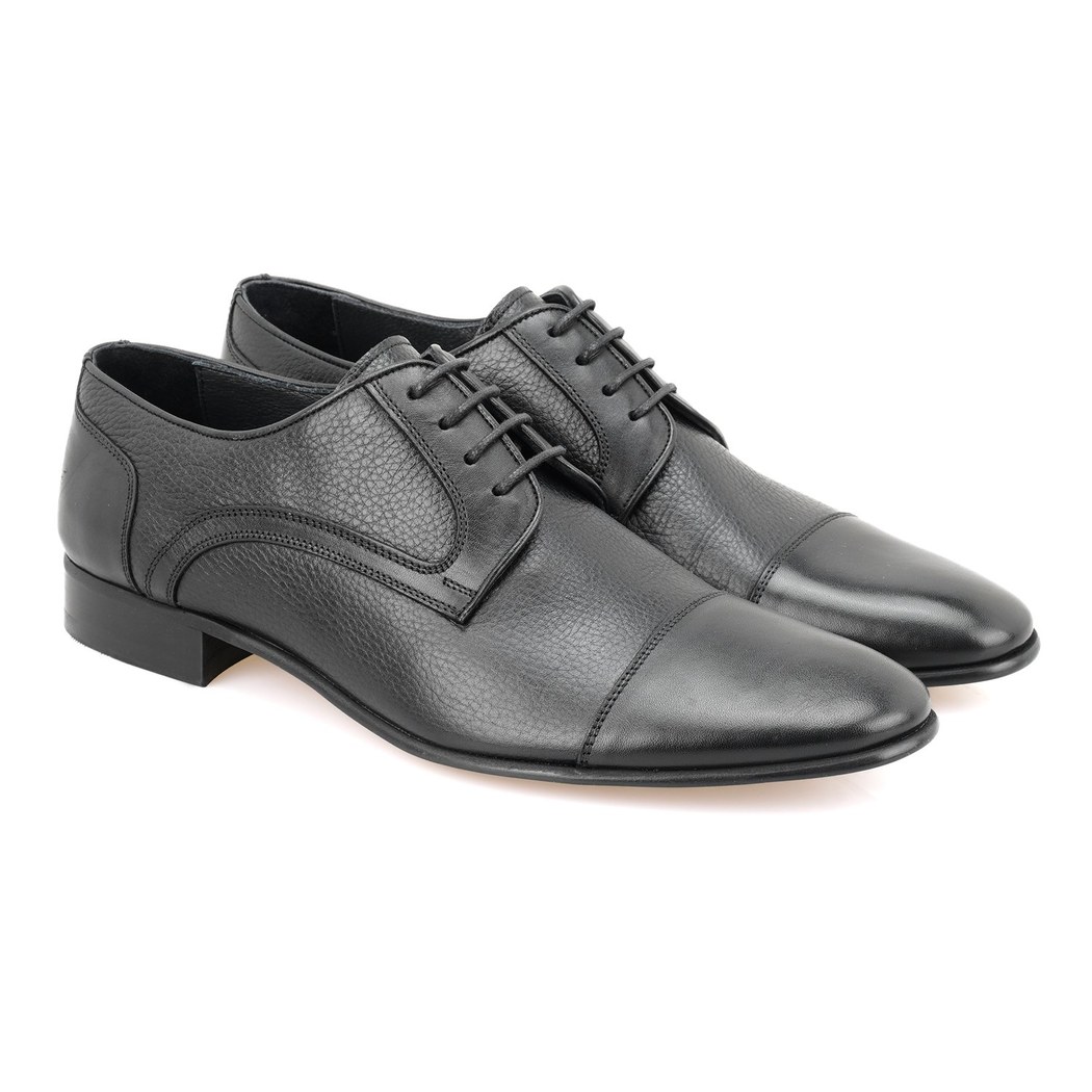 Zasu Siyah Erkek Deri Günlük Ayakkabı