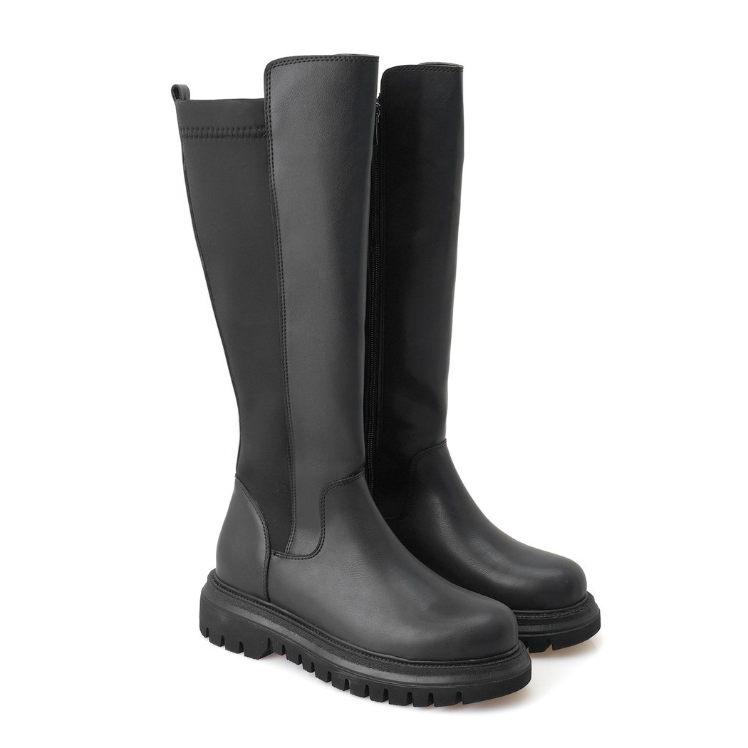 Zeljko Siyah Kadın Fermuarlı Çizme