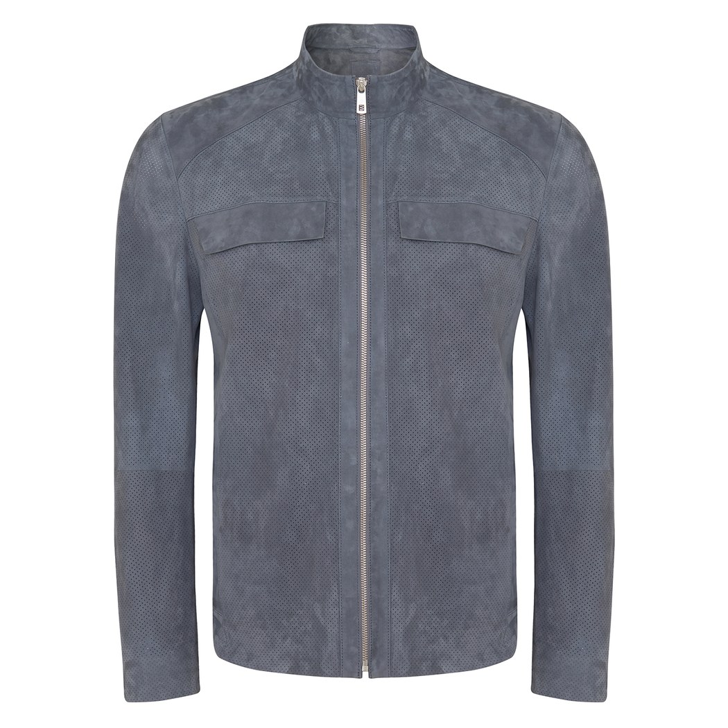 Zelmira Erkek Perfore Süet Deri Ceket