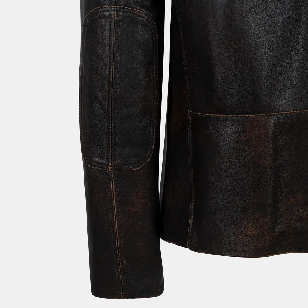 Zenon Konyak Erkek Vintage Deri Ceket