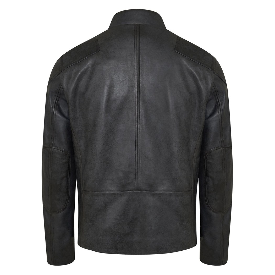 Zenon Lacivert Erkek Vintage Deri Ceket