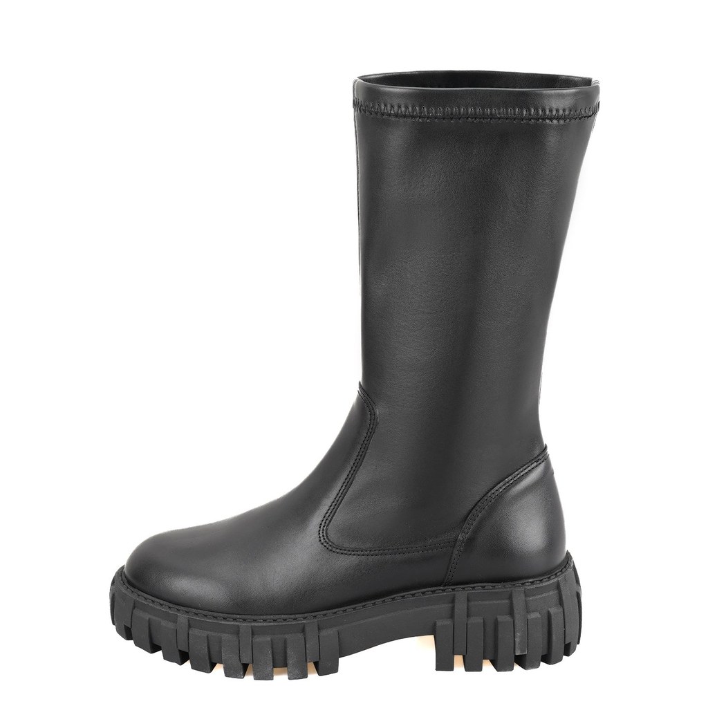 Zexia Siyah Kadın Deri Çizme