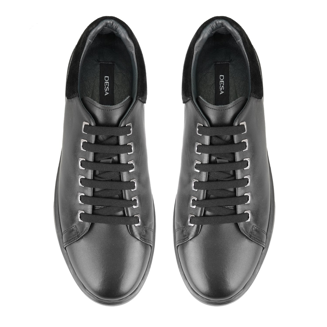 Aaron Siyah Erkek Deri Spor Ayakkabı