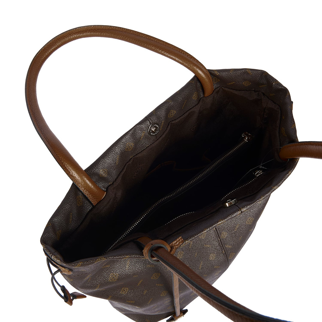 Abelard Kahve Kadın Monogram El Çantası