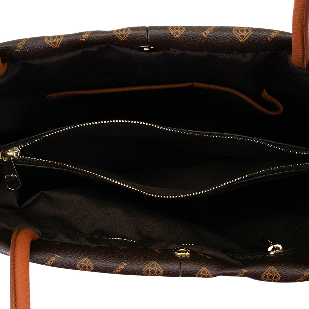 Abelard Kahve Kadın Monogram El Çantası