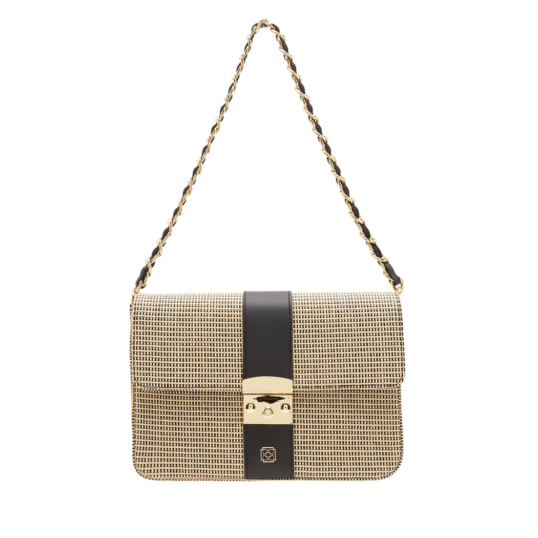 Abella Siyah Kadın Hasır Omuz Askılı Çanta