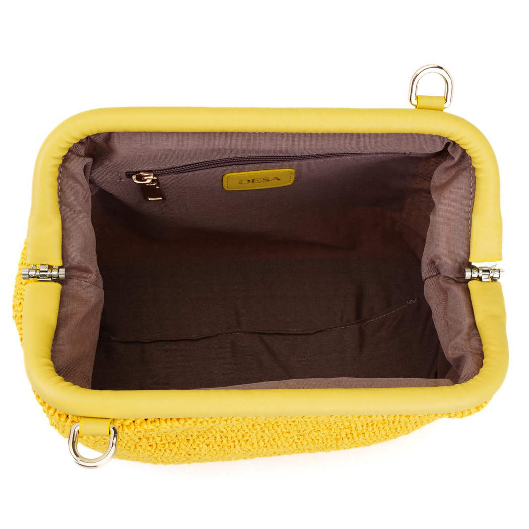 Abram Sarı Kadın Clutch Omuz Çantası