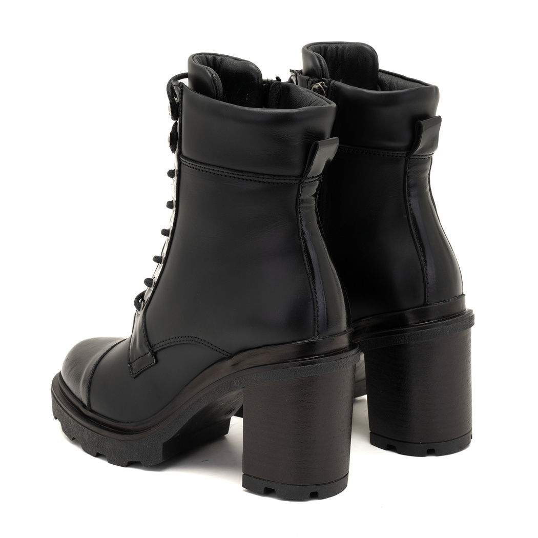 Abran Siyah Kadın Deri Bot