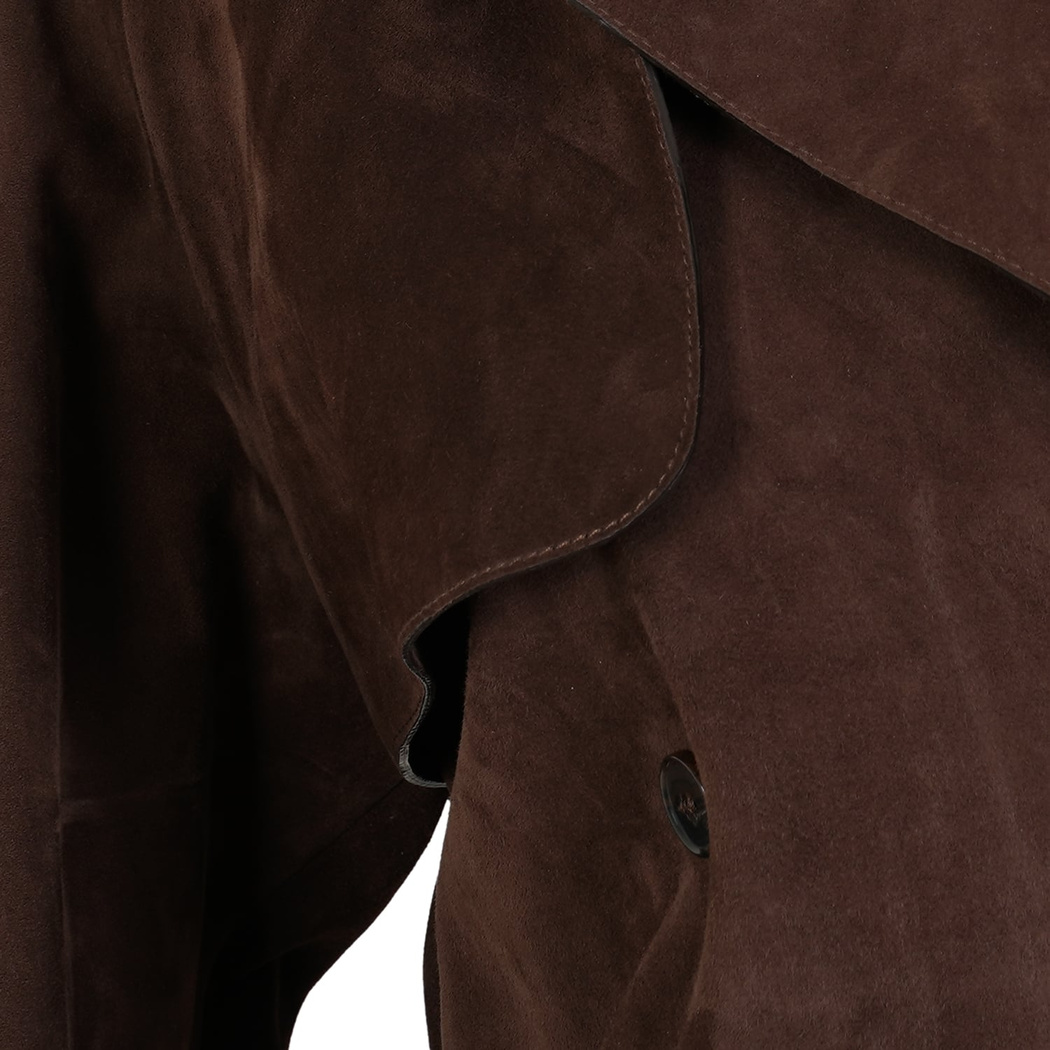 Abree Kahve Kadın Süet Deri Ceket