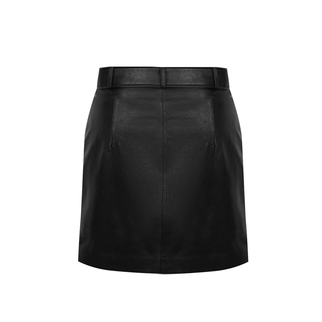 Abrienne Siyah Kadın Deri Etek