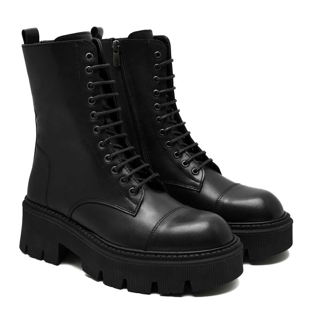 Abril Siyah Kadın Deri Bot