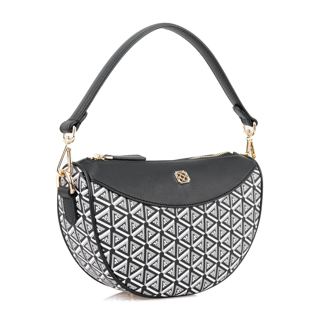 Aciano Siyah Kadın Monogram Omuz Çantası