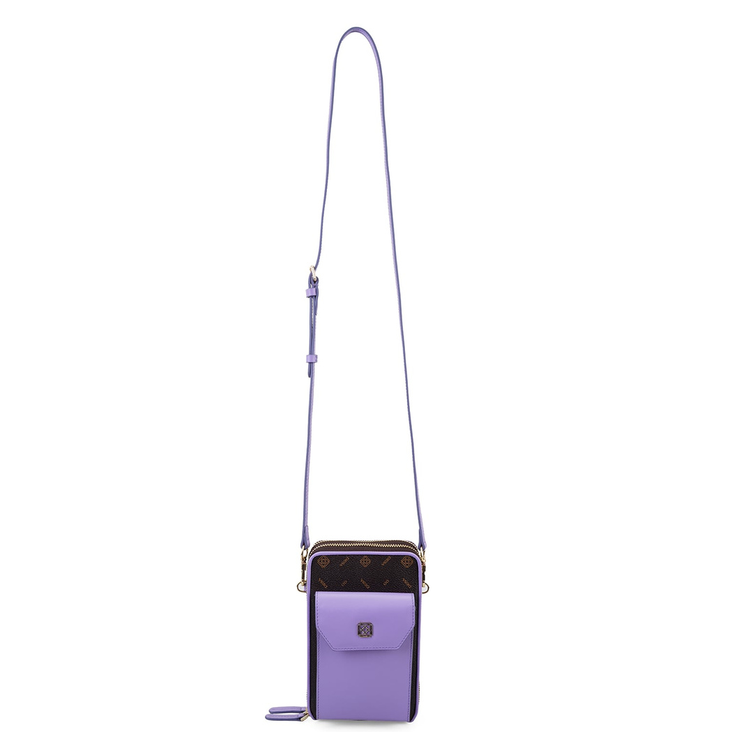 Adale Lila Kadın Monogram Telefon Çantası