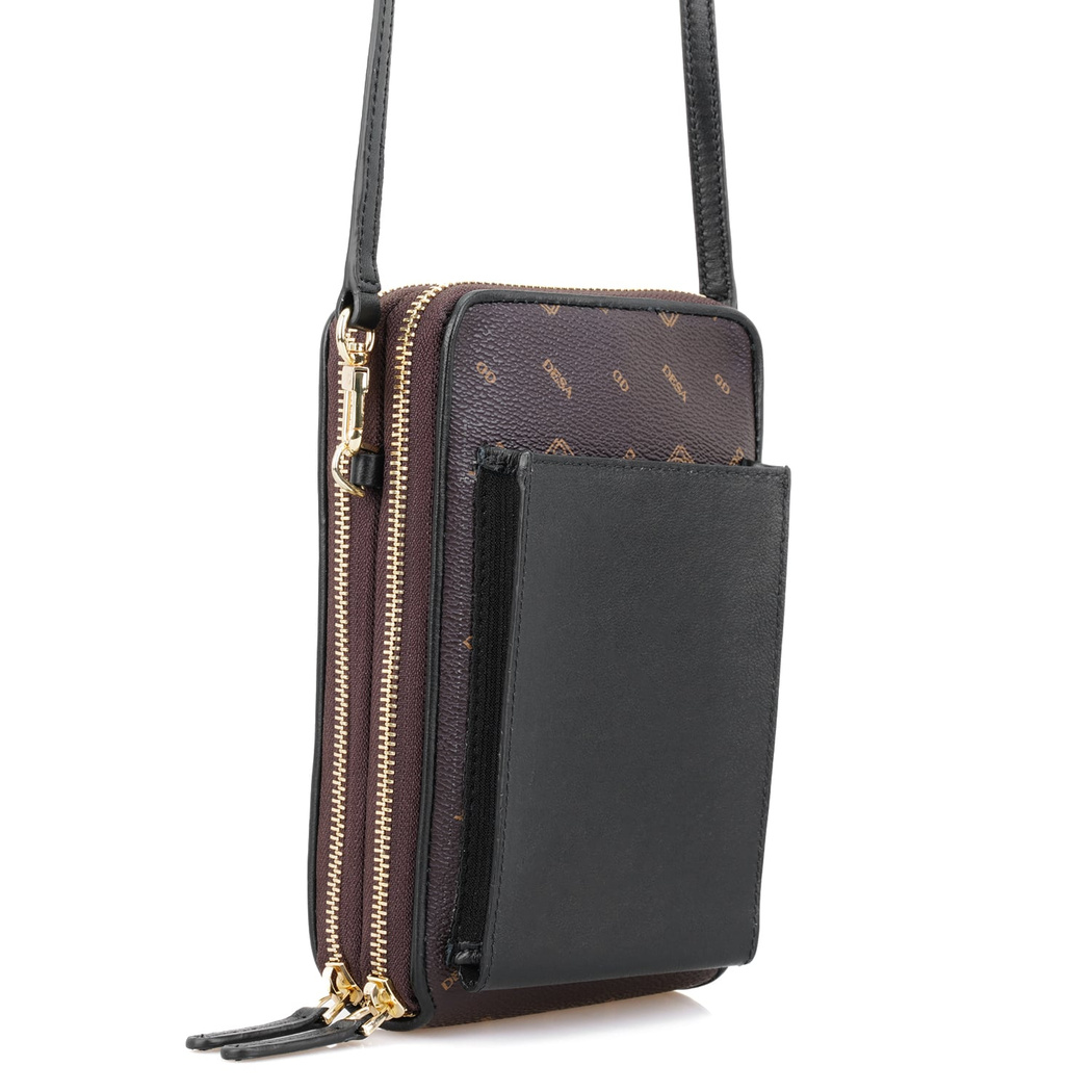 Adale Siyah Kadın Monogram Telefon Çantası