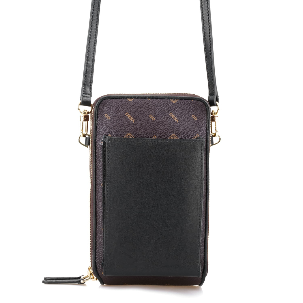 Adale Siyah Kadın Monogram Telefon Çantası