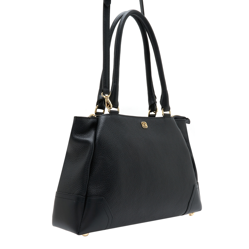 Adali Siyah Kadın Deri Omuz Çantası