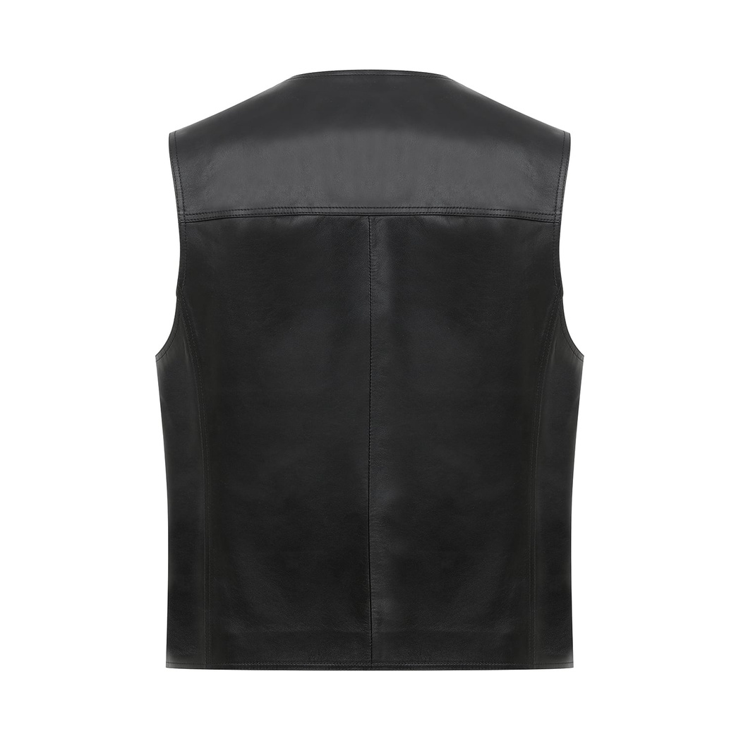 Aditsan Siyah Erkek Deri Yelek