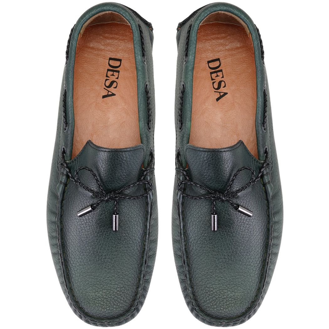 Adriana Yeşil Erkek Deri Loafer