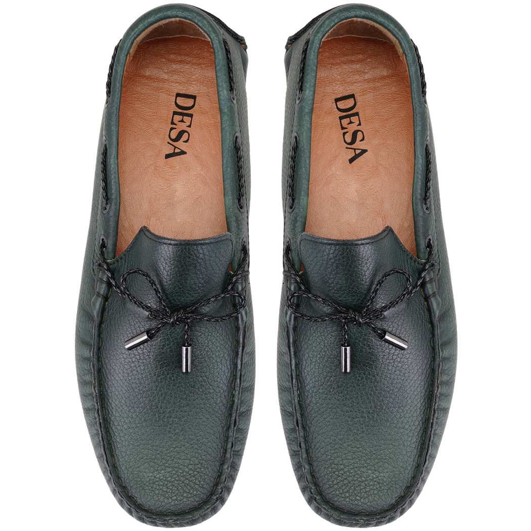 Adriana Yeşil Erkek Deri Loafer