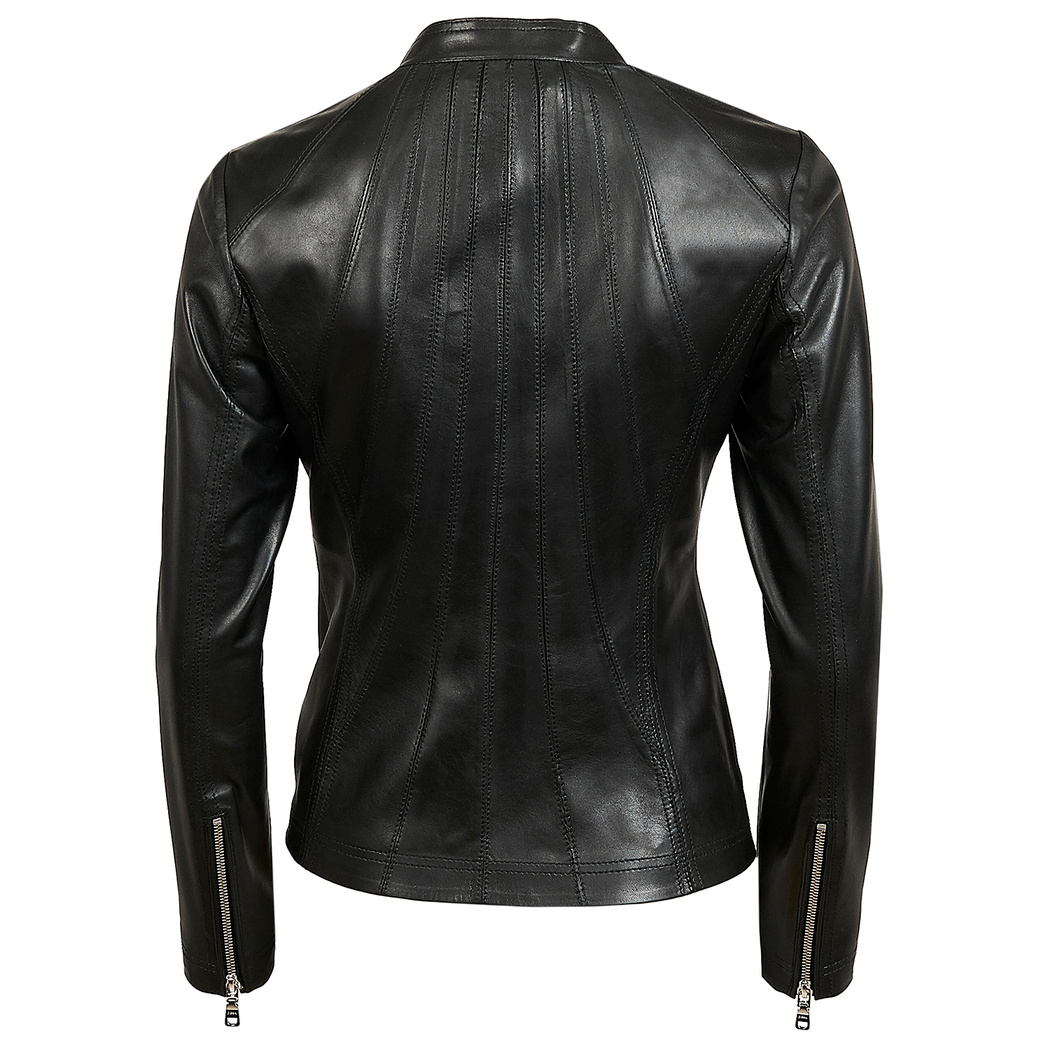 Agnella Kadın Panelli Anatomik Deri Ceket