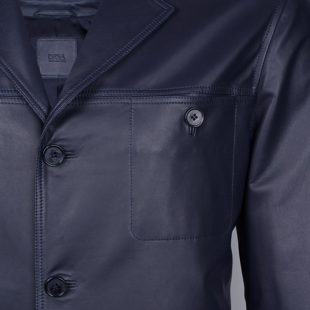 Ahanu Antrasit Erkek Deri Blazer Ceket