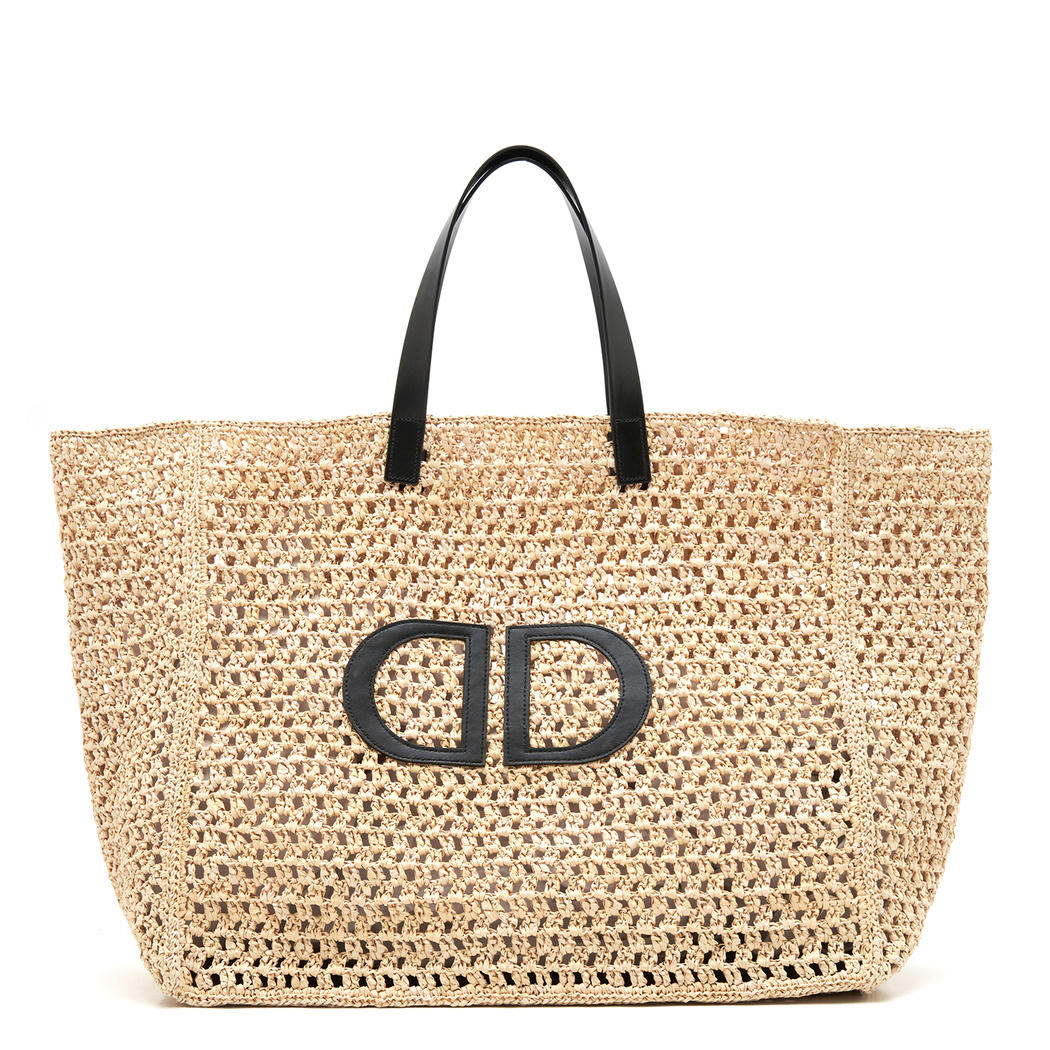 Aidan Krem Kadın Deri Hasır Omuz Çantası