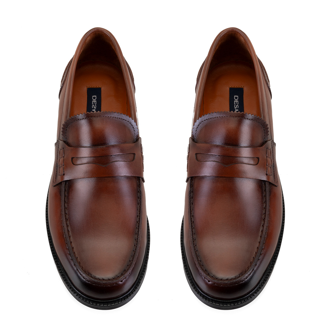 Aista Taba Erkek Günlük Deri Loafer Ayakkabı