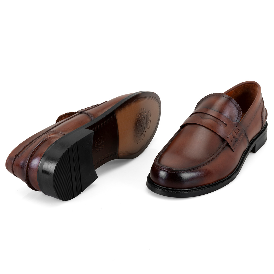 Aista Taba Erkek Günlük Deri Loafer Ayakkabı