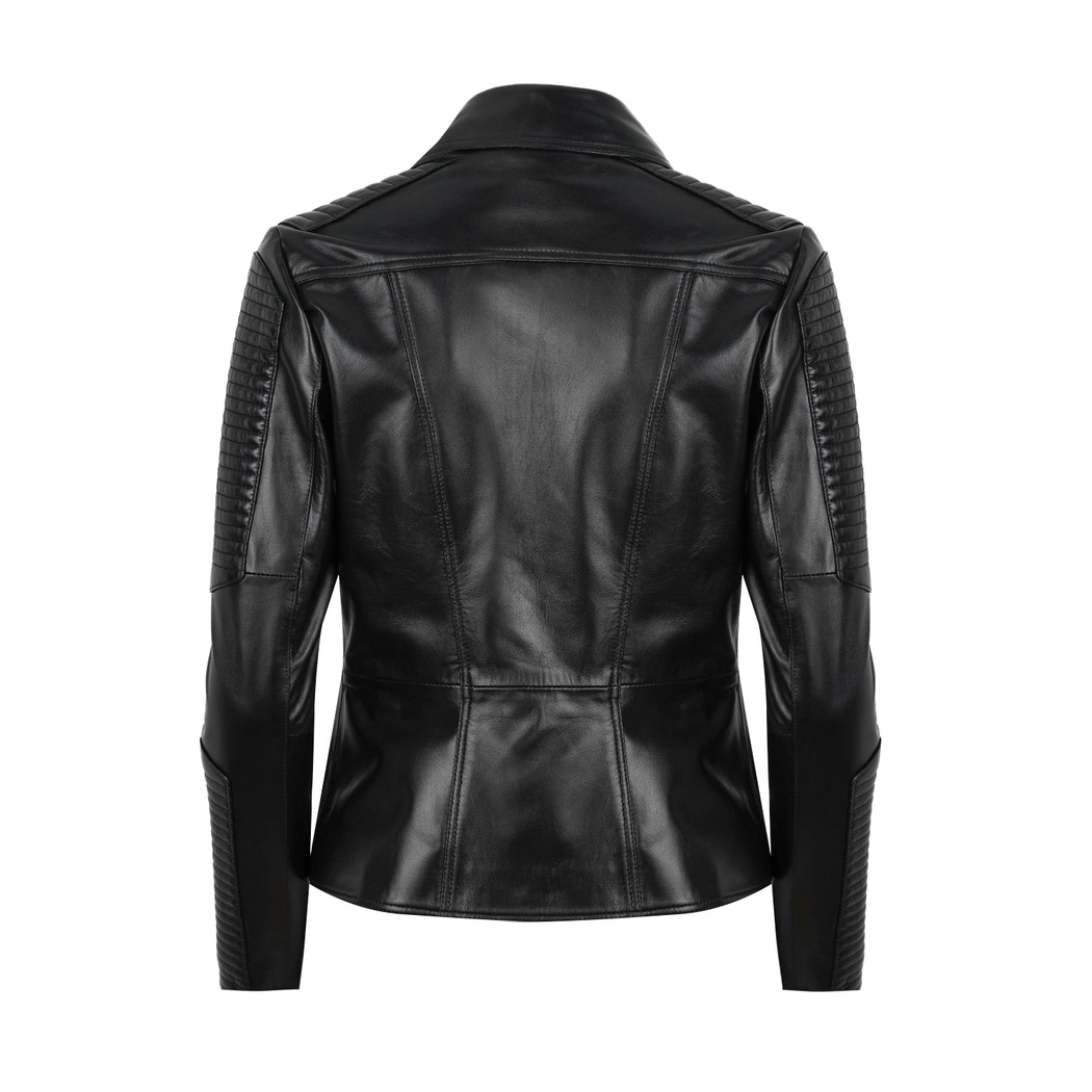 Akadia Siyah Kadın Deri Ceket