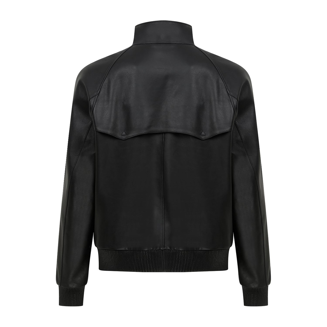 Akando Siyah Erkek Bomber Deri Ceket