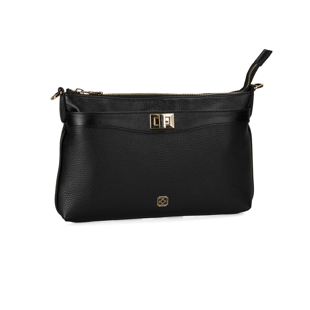 Akele Siyah Kadın Deri Postacı Çantası