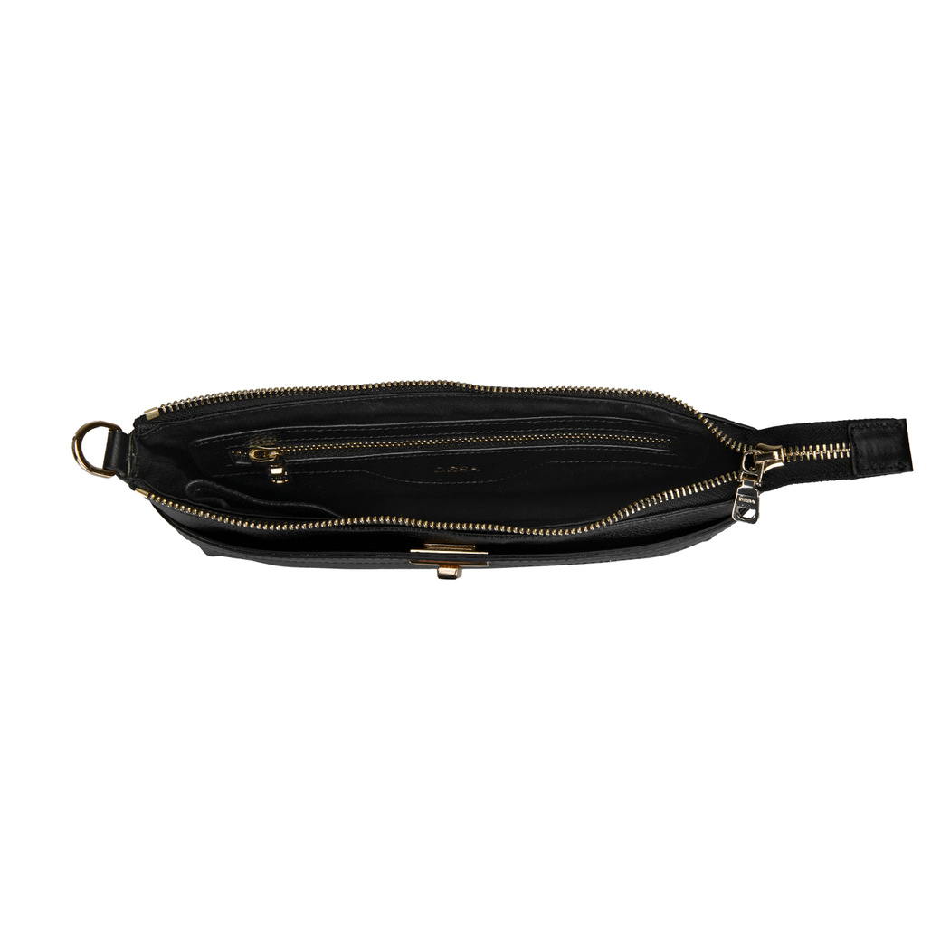 Akele Siyah Kadın Deri Postacı Çantası