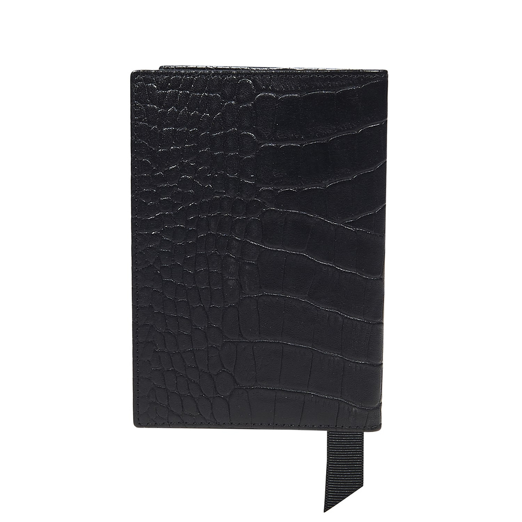 Alameda Mat Kroko Baskılı Deri Pasaportluk