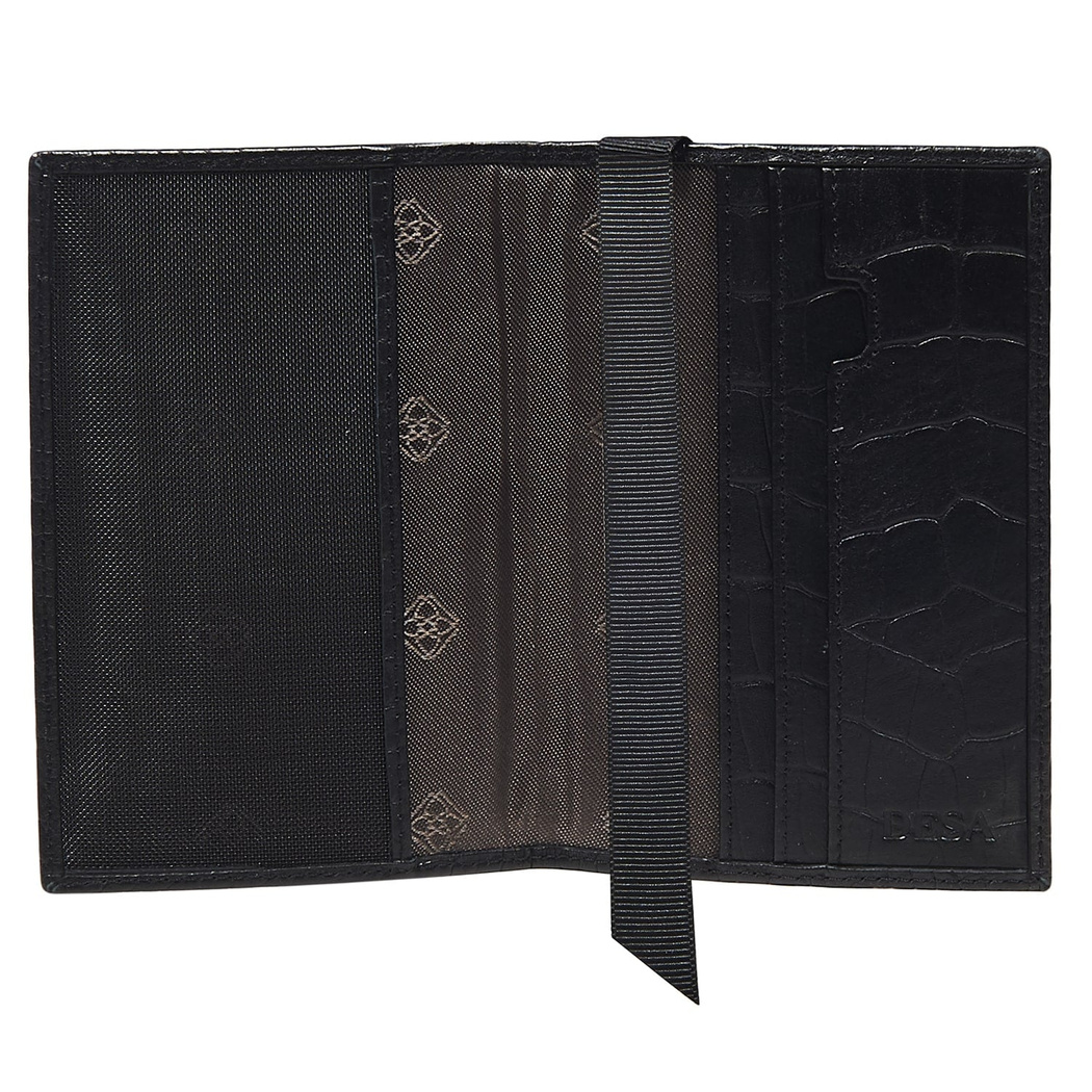 Alameda Mat Kroko Baskılı Deri Pasaportluk