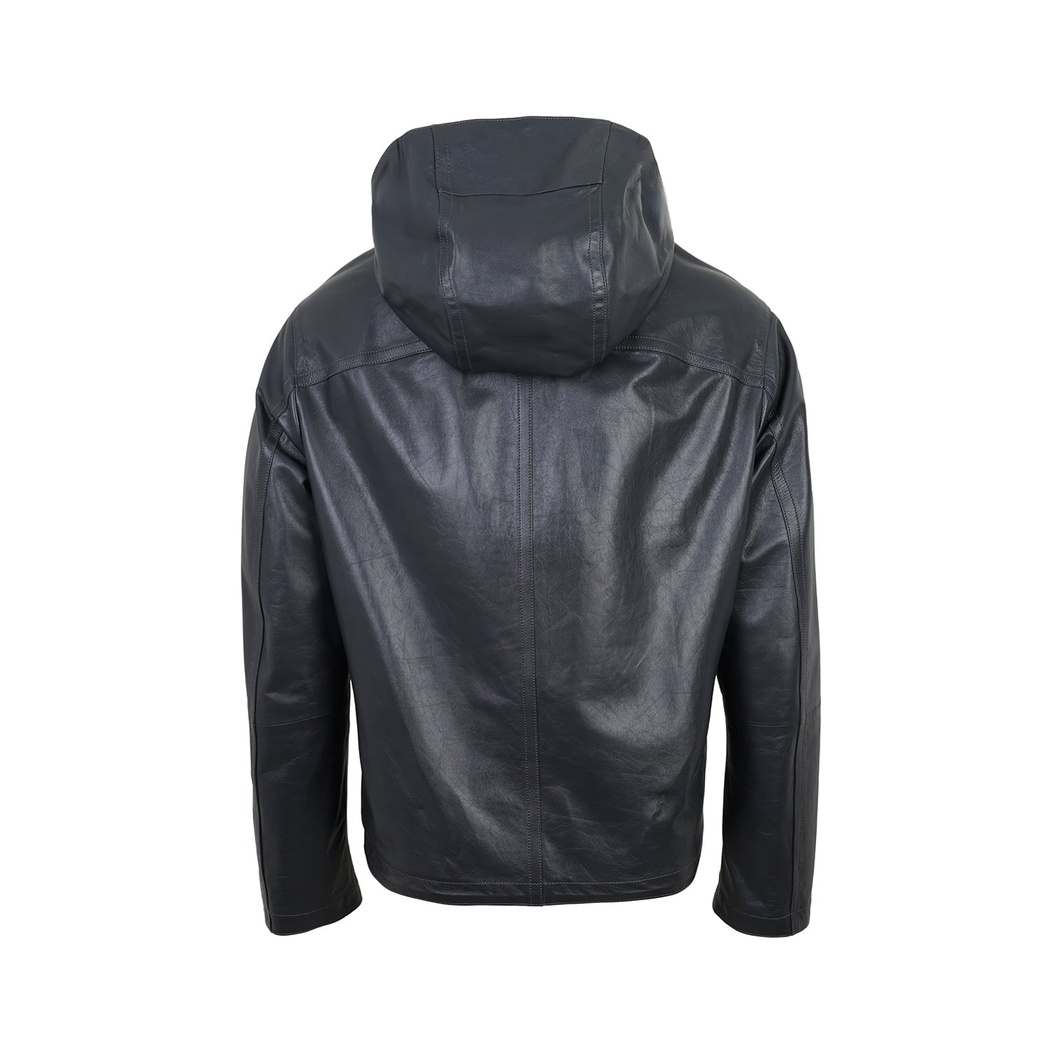 Alanzo Gri Erkek Çift Taraflı Bomber Deri Ceket