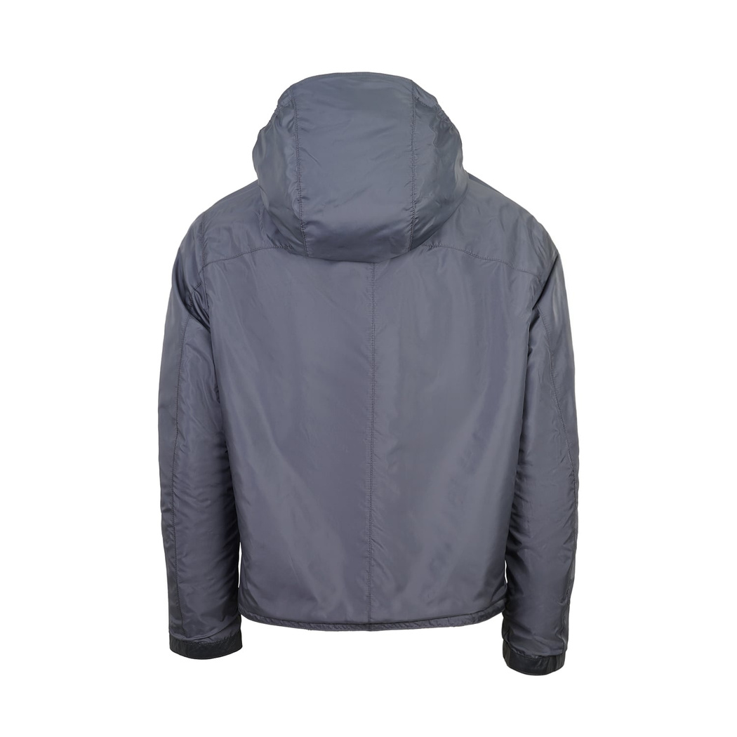 Alanzo Gri Erkek Çift Taraflı Bomber Deri Ceket