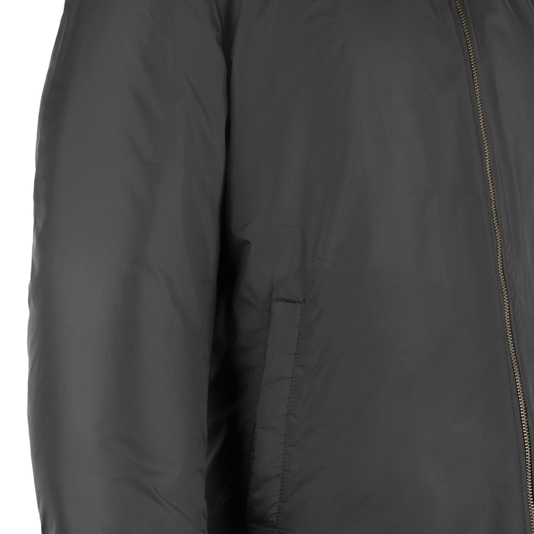 Alanzo Siyah Erkek Çift Taraflı Deri Bomber Ceket