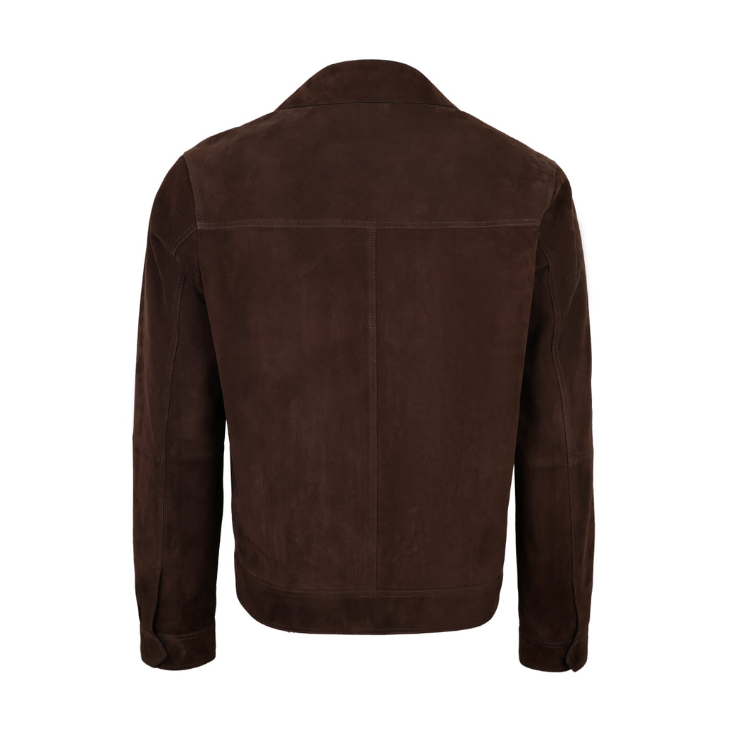Alberico Kahve Erkek Süet Deri Ceket