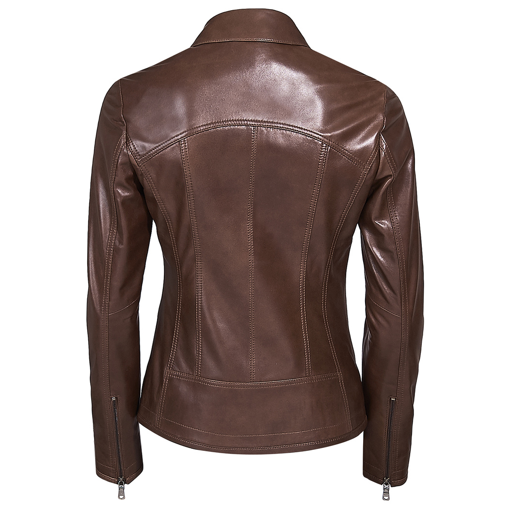 Alda Kadın Gömlek Yakalı Deri Ceket